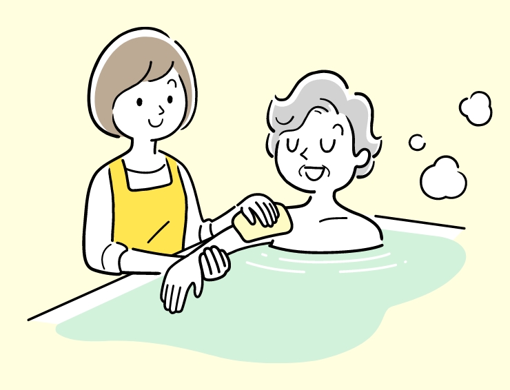 入浴介助のイラスト