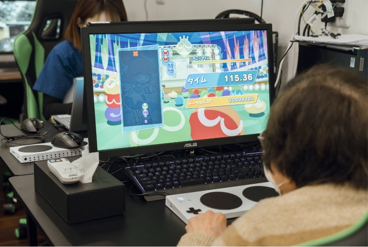 ゲームをしている様子